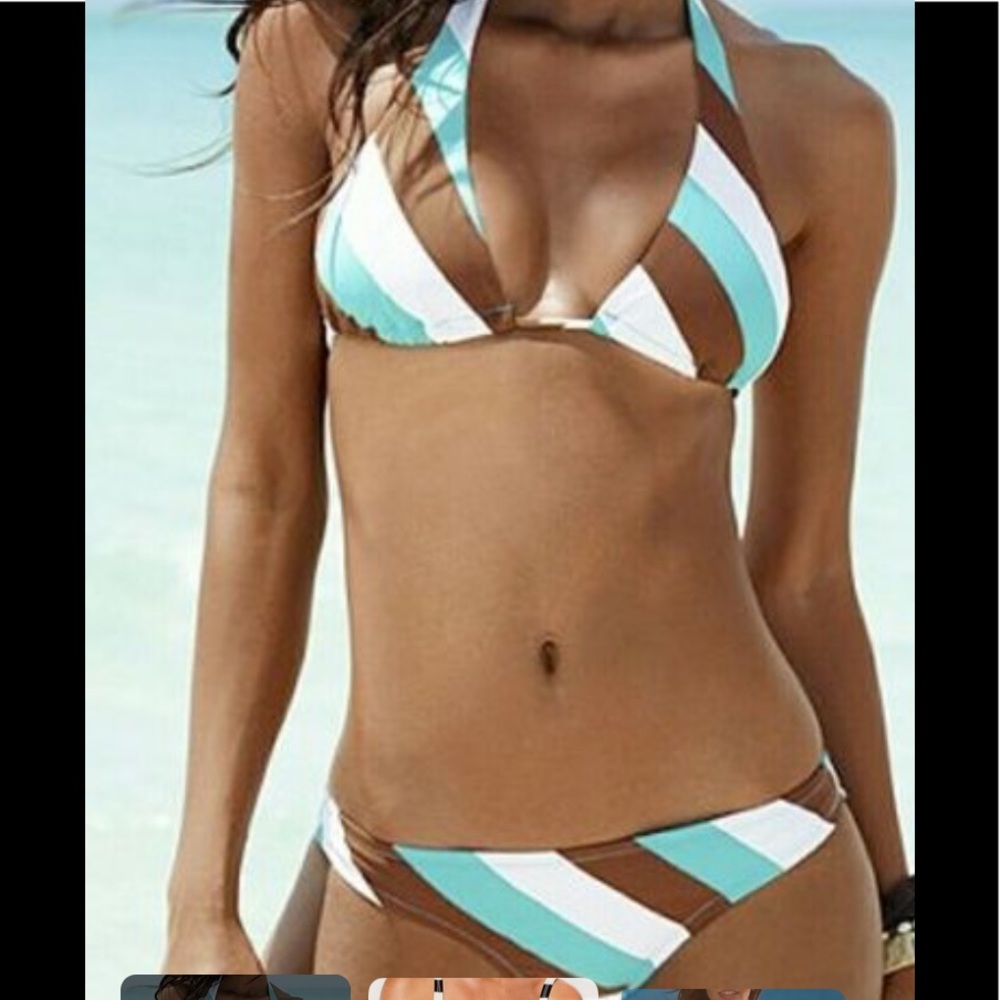 🏝 VS Bikini turquoise and brown ☀️